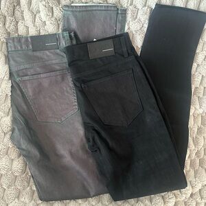 Bundle BLK DNM Men's straight Jeans in Black and Metallic